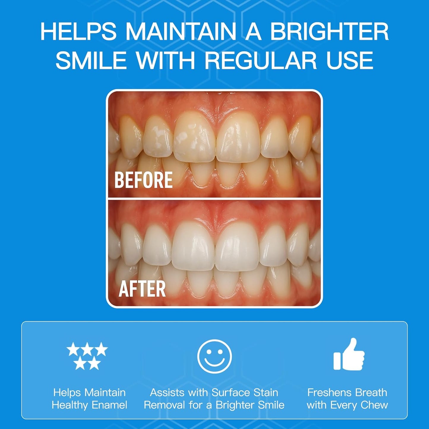 Repairs Enamel & Deep Clean, WUEIS Hydroxyapatite Gum